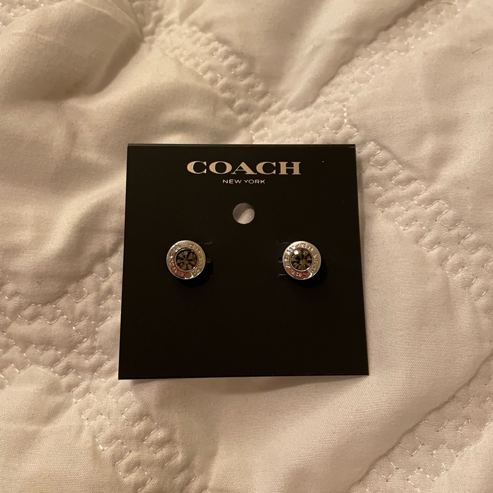 Silver Coach Earrings